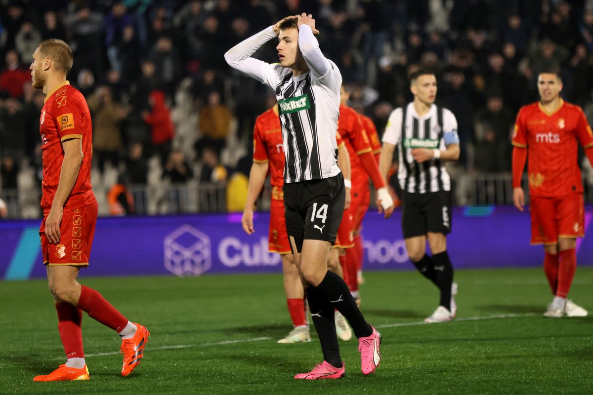 Samed Baždar (Partizan) na meču protiv Napretka u Humskoj