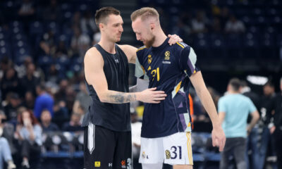 kosarkas Partizana na utakmici Evrolige protiv Real Madrida u hali Stark Beogradska arena, Beograd 21.03.2024. godine Foto: Marko Metlas Kosarka, Partizan, Evroliga, Real Madrid