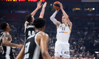 kosarkas Real Madrida na utakmici Evrolige protiv Partizana u hali Stark Beogradska arena, Beograd 21.03.2024. godine Foto: Marko Metlas Kosarka, Partizan, Evroliga, Real Madrid