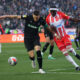 fudbaler Crvene zvezde na utakmici Mocart Superlige protiv Partizana, na stadionu Rajko Mitic, Beograd, 09.03.2024. foto: Marko Metlas Fudbal, 172. derbi, Partizan, Crvena zvezda, derbi, Superliga