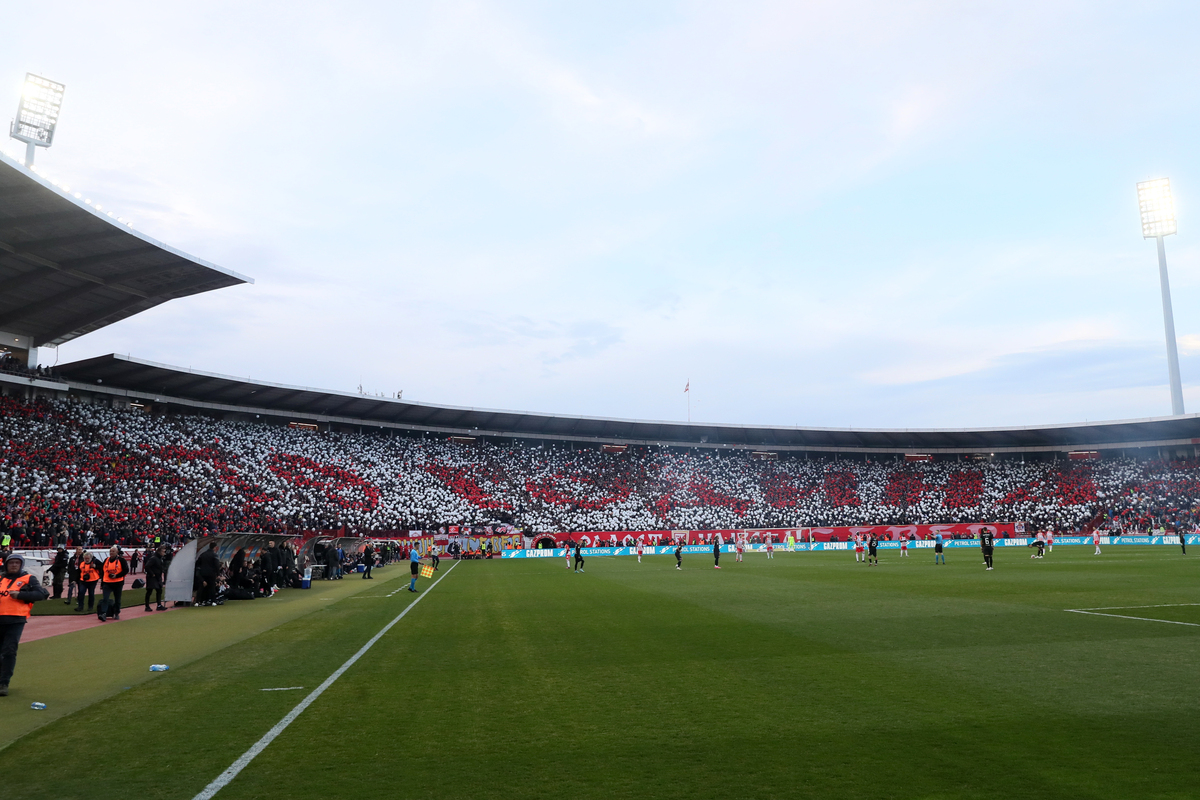 Delije koreografija na 172. Večitom derbiju na stadionu "Rajko Mitić"