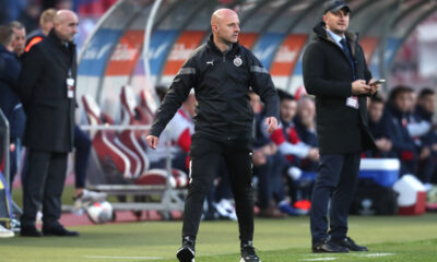 Trener Partizana na utakmici Mocart Superlige protiv Crvene zvezde, na stadionu Rajko Mitic, Beograd, 09.03.2024. foto: Marko Metlas Fudbal, 172. derbi, Partizan, Crvena zvezda, derbi, Superliga