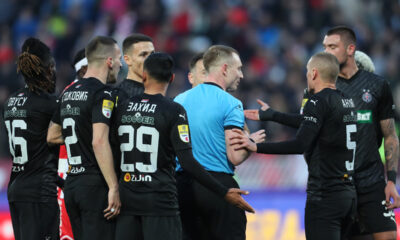 fudbaleri Partizana na utakmici Mocart Superlige protiv Crvene zvezde, na stadionu Rajko Mitic, Beograd, 09.03.2024. foto: Marko Metlas Fudbal, 172. derbi, Partizan, Crvena zvezda, derbi, Superliga