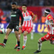 fudbaler Partizana na utakmici Mocart Superlige protiv Crvene zvezde, na stadionu Rajko Mitic, Beograd, 09.03.2024. foto: Marko Metlas Fudbal, 172. derbi, Partizan, Crvena zvezda, derbi, Superliga