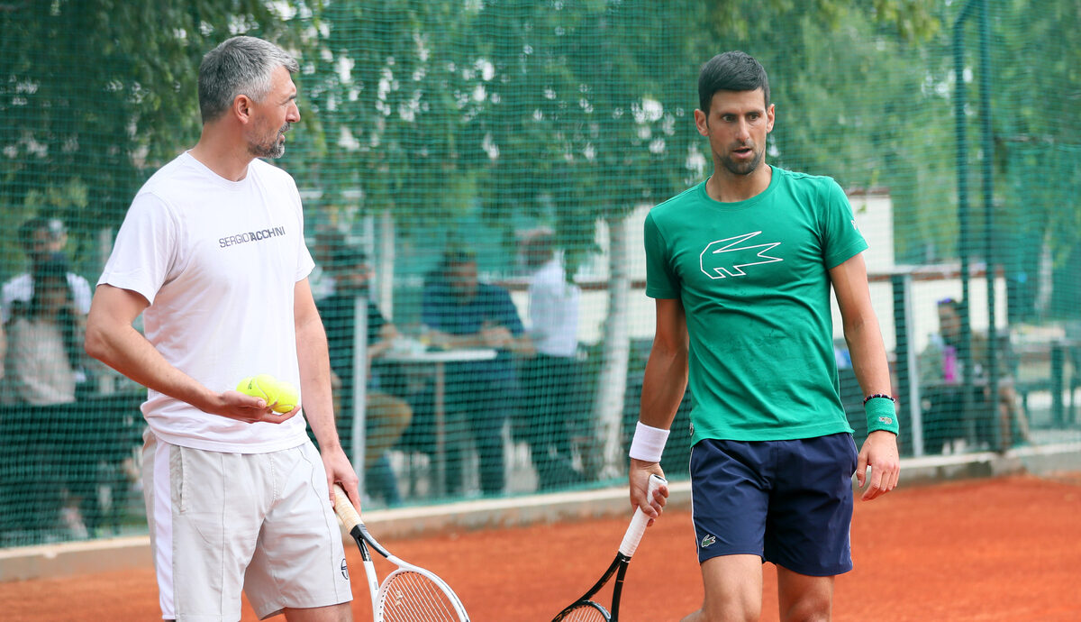 GORAN IVANISEVIC, trener, i NOVAK DJOKOVIC teniser Srbije, pred Adria Tour, na teniskim terenima TK Novak u SC MGM. Beograd, 08.06.2020. foto: MN press / jm Tenis