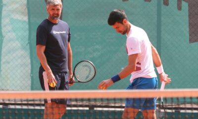 NOVAK DJOKOVIC, teniser Srbije, i GORAN IVANISEVIC trener, na treningu na ATP turnir Serbia Open, na terenima TC Novak, SC MGM. Beograd, 22.04.2022. foto: MN Press / mr Tenis, ATP Serbia open