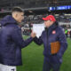 DRAGAN STOJKOVIC PIKSI, trener fudbalera Srbije, i LUKA ILIC, na prijateljskoj utakmici protiv USA, na stadionu BMO Los Andjeles, 25.01.2023. foto: MN press / nn Fudbal, Srbija, SAD, Los Angeles