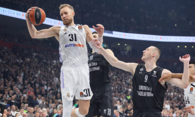 DZANAN MUSA kosarkas Reala Madrid na utakmici Evrolige protiv ALEN SMAILAGIC iz Partizana u hali Stark Beogradska arena, Beograd 04.05.2023. godine Foto: Marko Metlas Kosarka, Partizan, Evroliga, Real Madrid