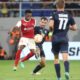 GORAN ANTONIC fudbaler TSC Backa Topola na utakmici kvalifikacija za Ligu Sampiona protiv ALVARO DJALO iz Brage na TSC Areni, Backa Topola 15.08.2023. godine Foto: Ivica Veselinov / MN PRESS FUDBAL, FOOTBALL, UEFA CHAMPIONS LEAGUE QUALIFICATIONS, LIGA SAMPIONA, KVALIFIKACIJE, TSC BACKA TOPOLA, SC BRAGA, TSC ARENA