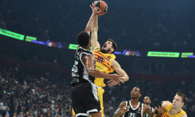 NIKOLA KALINIC, kosarkas Barselone, na utakmici Evrolige protiv Partizana, u Beogradskoj Stark Areni. Beograd, 17.10.2023. foto: Nebojsa Parausic / MN Press Kosarka, Euroleague, Partizan, Barselona
