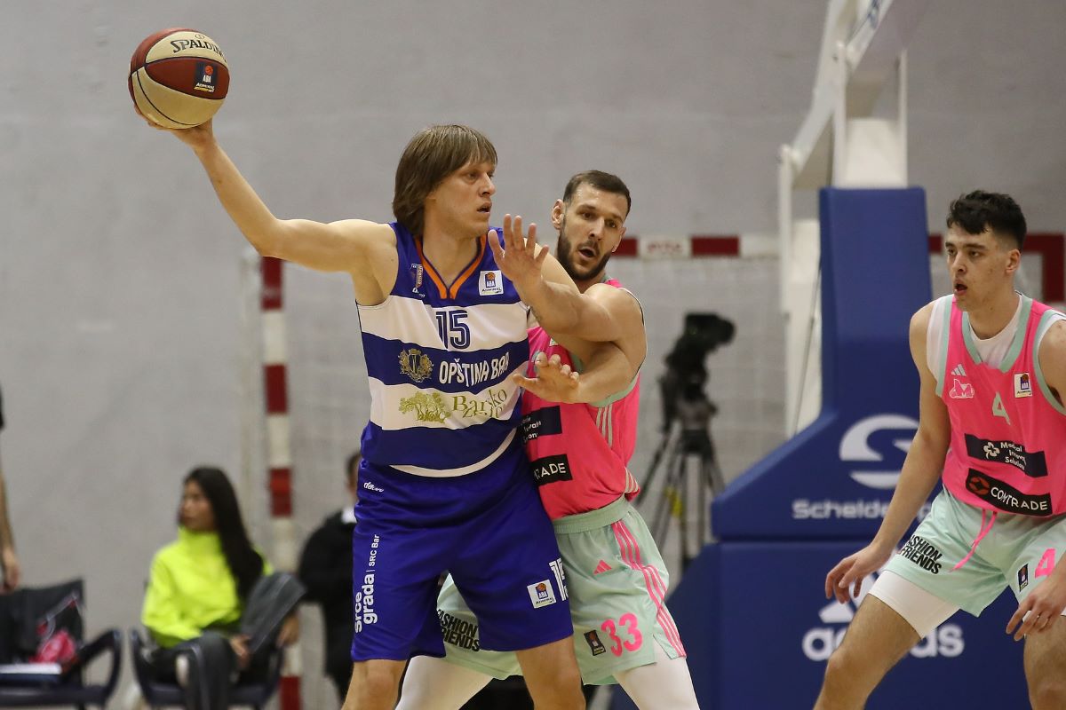 UROS LUKOVIC kosarkas Mornara na utakmici ABA lige protiv Mega MIS-a u hali sportova Ranko Zeravica, Beograd 11.02.2024. godine Foto: Ivica Veselinov / MN PRESS KOSARKA, ABA LIGA, MEGA MIS, KK MORNAR BAR