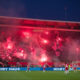 DELIJE navijaci fudbalera Crvene zvezde na utakmici Superlige Prvenstva Srbije protiv Partizana na stadionu Rajka Mitica, Beograd, 09.03.2024. godine Foto: Marko Metlas Fudbal, Crvena zvezda, Superliga Prvenstvo Srbije, Partizan