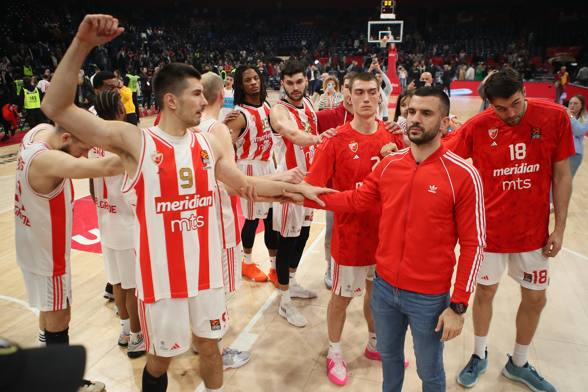 kosarkas Crvene Zvezde na utakmici Evrolige protiv Panatinaikosa u hali Beogradska Stark Arena, Beograd 20.03.2024. godine Foto: Ivica Veselinov / MN PRESS KOSARKA, BASKETBALL, EVROLIGA, EUROLEAGUE, CRVENA ZVEZDA, PANATINAIKOS, PANATHINAIKOS