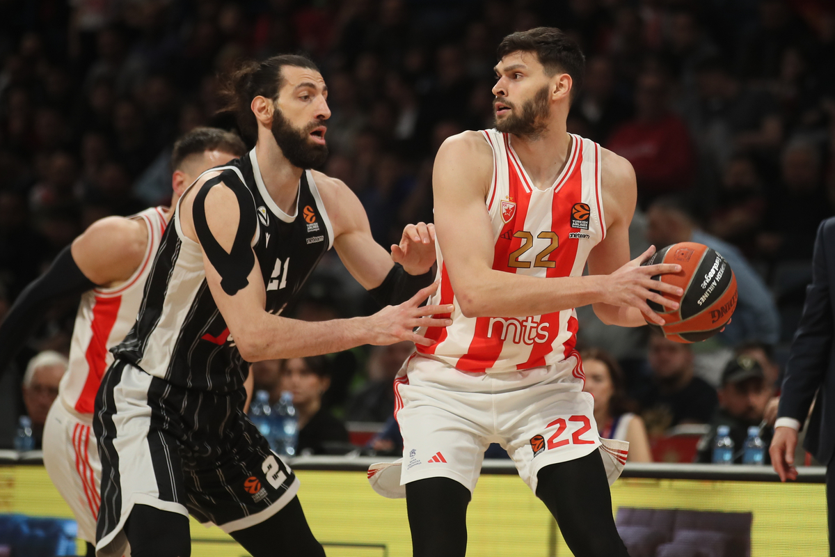 kosarkas Crvene Zvezde na utakmici Evrolige protiv Virtusa u hali Beogradska Stark Arena, Beograd 22.03.2024. godine Foto: Ivica Veselinov / MN PRESS KOSARKA, BASKETBALL, EVROLIGA, EUROLEAGUE, CRVENA ZVEZDA, VIRTUS
