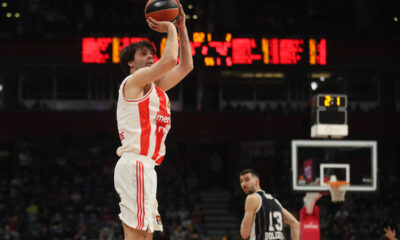 kosarkas Crvene Zvezde na utakmici Evrolige protiv Virtusa u hali Beogradska Stark Arena, Beograd 22.03.2024. godine Foto: Ivica Veselinov / MN PRESS KOSARKA, BASKETBALL, EVROLIGA, EUROLEAGUE, CRVENA ZVEZDA, VIRTUS