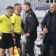 Sudija Milan Ilić i trener TSC na utakmici Superlige protiv Crvene zvezde na stadionu TSC arena, Backa Topola 02.03.2024. godine Foto: Milan Rasic Fudbal, TSC Backa Topola, Crvena zvezda, prvenstvo Srbije
