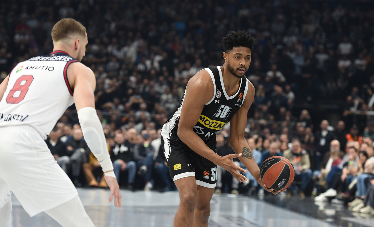, kosarkas Partizana, na utakmici Evrolige protiv Baskonje, u Beogradskoj Stark Areni. Beograd, 19.03.2024. foto: Nebojsa Parausic / MN Press BASKETBALL, EUROLEAGUE, PARTIZAN, BASKONIA