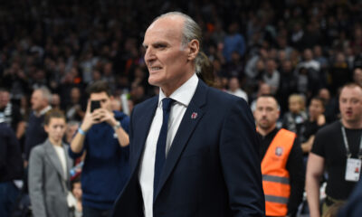 Trener Baskonije, na utakmici Evrolige protiv Partizana, u Beogradskoj Stark Areni. Beograd, 19.03.2024. foto: Nebojsa Parausic / MN Press BASKETBALL, EUROLEAGUE, PARTIZAN, BASKONIA