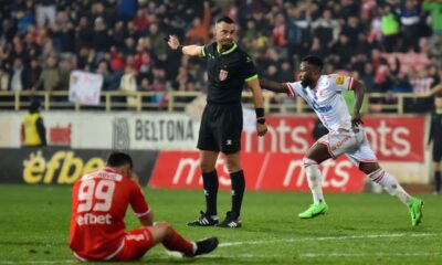 , fudbaler Crvene zvezde, na prvenstvenoj utakmici protiv Radnickog, na stadionu Cair. Nis, 13.03.2024.