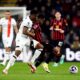 Luton Town's Chiedozie Ogbene, left and Bournemouth's Luis Sinisterra vie for the ball, during the English Premier League soccer match between Bournemouth and Luton Town, at the Vitality Stadium, in Bournemouth, England, Wednesday, March 13, 2024. (John Walton/PA via AP)