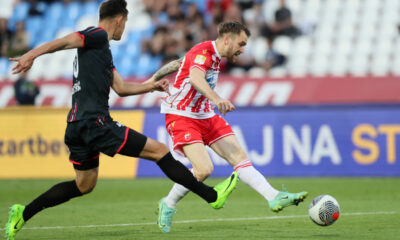fudbaler Crvene zvezde na utakmici Kupa Srbije protiv Vrsca na stadionu Rajko Mitic Beograd 10.04.2024. godine Foto: Marko Metlas Fudbal, Crvena zvezda, Kup Srbije, Vrsac, OFK Vrsac
