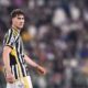 Juventus' Dusan Vlahovic looks on during the Serie A soccer match between Juventus FC and Fiorentina at the Juventus stadium in Turin, Italy, Sunday April 7, 2024. (Fabio Ferrari/LaPresse via AP)