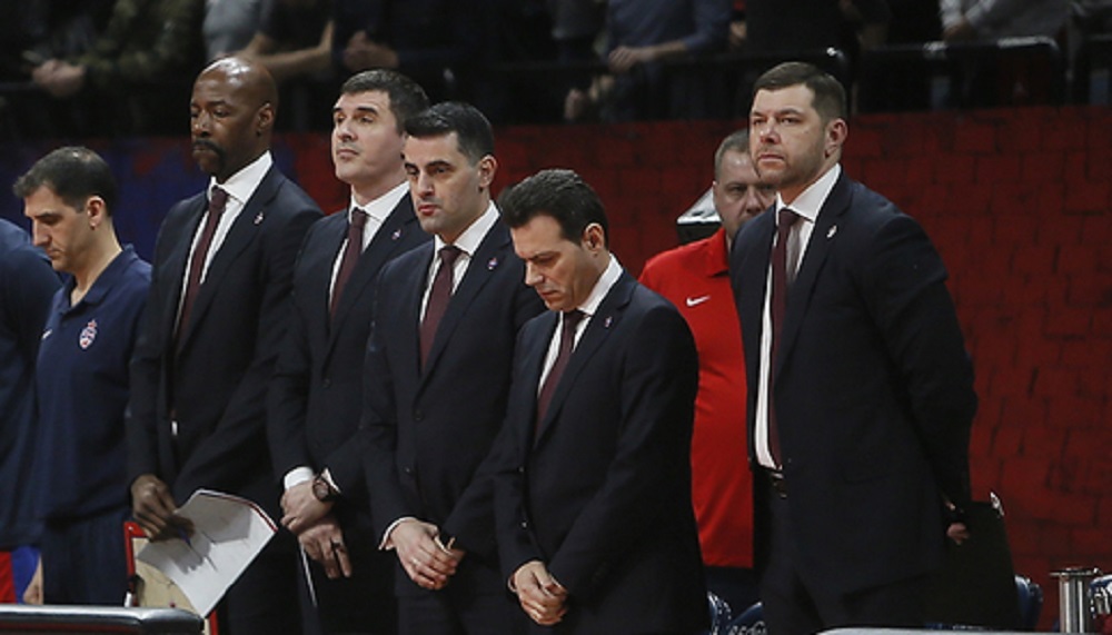 Kosarkasi CSKA Moskva na utakmici Evrolige protiv Crvene zvezde u hali Stark Beogradska arena, Beograd 21.2.2020. godine Foto: Ivica Veselinov Kosarka, Crvena zvezda, Evroliga, Cska Moskva