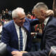 ZELIMIR OBRADOVIC ZELJKO trener Partizana i SARUNAS JASIKEVICIUS trener Barselone pres konferencija Fajnal for Evrolige F4 u hali Stark Beogradska arena, Beograd 18.05.2022. godine Foto: Marko Metlas Kosarka, Fajnal for F4, Evroliga, Pres konferencija