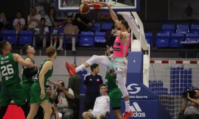 kosarkas Mega MIS-a na utakmici cetvrtfinala plejofa ABA lige protiv Cedevita Olimpije u hali sportova Ranko Zeravica, Beograd 15.04.2024. godine Foto: Ivica Veselinov / MN PRESS KOSARKA, BASKETBALL, ABA LIGA, ABA LEAGUE, MEGA MIS, KK CEDEVITA OLIMPIJA, PLAY OFF, PLEJOF