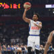 kosarkas Buducnosti na utakmici polufinala plej ofa ABA lige protiv Partizana u hali Beogradska arena, Beograd 10.05.2024. godine Foto: Marko Metlas Kosarka, ABA liga, Partizan, Buducnost, Plej of, Polufinale