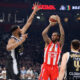kosarkas Partizana na utakmici finala plej ofa ABA lige protiv Crvene zvezde u hali Beogradska arena, Beograd 19.05.2024. godine Foto: Marko Metlas Kosarka, Aba liga, Partizan, Crvena zvezda, Plej of