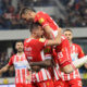 fudbaleri Crvene zvezde na utakmici finala Kupa Srbije protiv Vojvodine na stadionu Lagator Loznica 21.05.2024. godine Foto: Marko Metlas Fudbal, Crvena zvezda, Finale Kup Srbije, Vojvodina