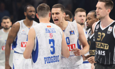 kosarkas Partizana na utakmici polufinala plej ofa ABA lige protiv Buducnosti u hali Beogradska arena, Beograd 10.05.2024. godine Foto: Marko Metlas Kosarka, ABA liga, Partizan, Buducnost, Plej of, Polufinale