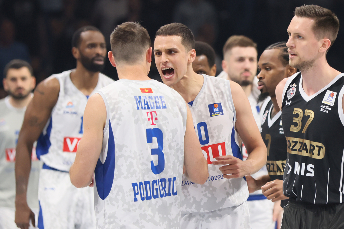 kosarkas Partizana na utakmici polufinala plej ofa ABA lige protiv Buducnosti u hali Beogradska arena, Beograd 10.05.2024. godine Foto: Marko Metlas Kosarka, ABA liga, Partizan, Buducnost, Plej of, Polufinale