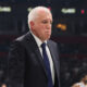 trener Partizana na utakmici polufinala plej ofa ABA lige protiv Buducnosti u hali Beogradska arena, Beograd 10.05.2024. godine Foto: Marko Metlas Kosarka, ABA liga, Partizan, Buducnost, Plej of, Polufinale