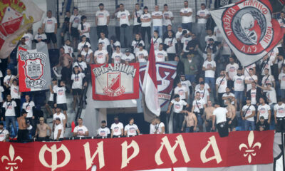 Navijači Vojvodine na utakmici finala Kupa Srbije protiv Crvene zvezde na stadionu Lagator Loznica 21.05.2024. godine Foto: Marko Metlas Fudbal, Crvena zvezda, Finale Kup Srbije, Vojvodina