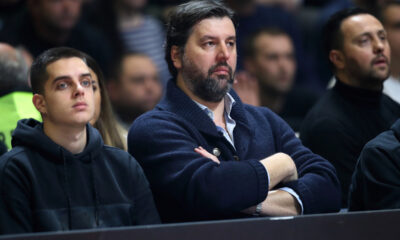 DEJAN BODIROGA bivsi kosarkas, Partizan na utakmici ULEB Evrokupa protiv Darusafake Istanbul u hali Alekandar Nikolic Pionir, Beograd 29.01.2020. godine Foto: Marko Metlas Kosarka, Partizan, ULEB Evrokup, Darusafaka