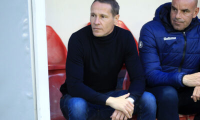 NIKOLA TRAJKOVIC trener fudbalera Radnickog iz Nisa na utakmici Superlige Prvenstva Srbije protiv IMT, na stadionu Vozdovca. Beograd, 23.02.2024. foto: Vladimir Markovic Fudbal, Radnicki Nis, Superliga Prvenstvo Srbije, IMT