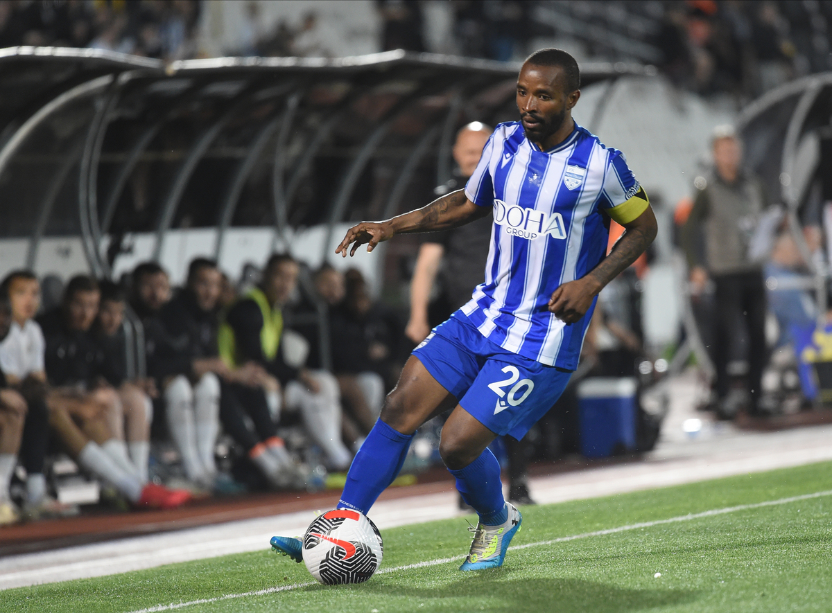 SEYDOUBA SOUMAH Sejduba Suma, fudbaler Novog Pazara, na prvenstvenoj utakmici protiv Partizana, na stadionu JNA. Beograd, 07.04.2024. foto: Nebojsa Parausic Fudbal, Partizan, Novi Pazar