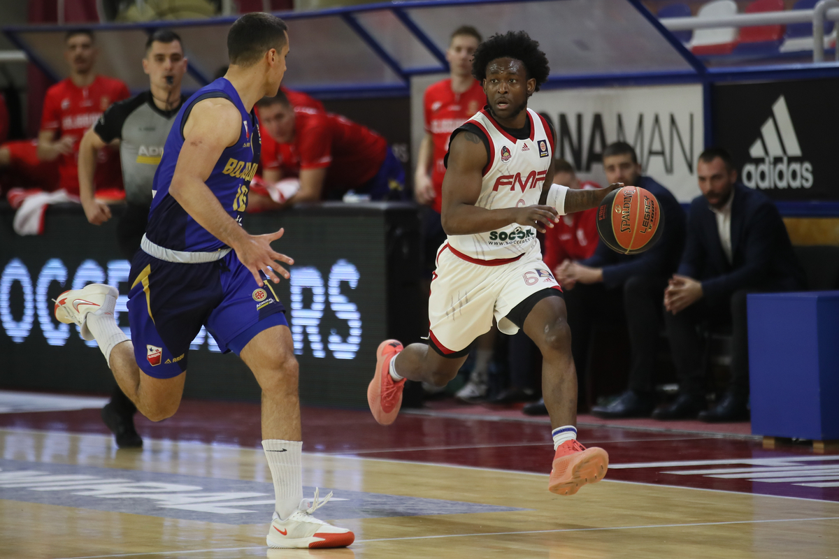 DEMETRE ROBERTS kosarkas FMP Zeleznika na utakmici Kosarkaske Superlige Srbije protiv Vojvodine u hali FMP Arena, Beograd 20.04.2024. godine Foto: Ivica Veselinov / MN PRESS KOSARKA, BASKETBALL, KLS, SUPERLIGA, PRVENSTVO SRBIJE, NATIONAL CHAMPIONSHIP, FMP ZELEZNIK, VOJVODINA