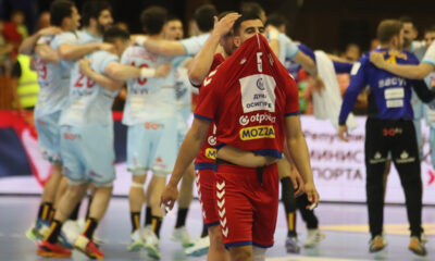 MILOS KOS rukometas Srbije na utakmici EHF kvalifikacija za Evropsko Prvenstvo protiv Spanije u hali SPENS, Novi Sad 12.05.2024. godine Foto: Ivica Veselinov / MN PRESS RUKOMET, HANDBALL, SRBIJA, SPANIJA, SPAIN, EHF