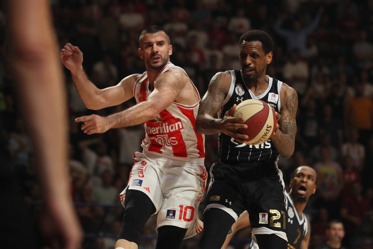 JAMES NUNNALLY Dzejms Naneli kosarkas Partizana na utakmici finala plejofa ABA lige protiv Crvene zvezde hali Aleksandar Nikolic, Beograd 13.05.2024. godine Foto: Ivica Veselinov / MN PRESS KOSARKA, BASKETBALL, ABA LIGA, ABA LEAGUE, CRVENA ZVEZDA, KK PARTIZAN