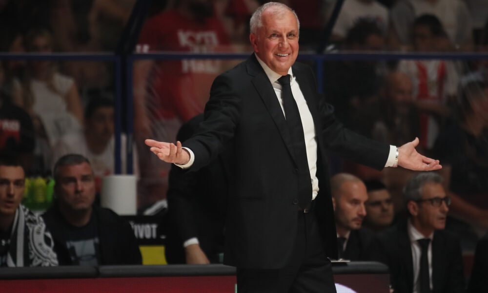 Trener Partizana na utakmici finala plejofa ABA lige protiv Crvene zvezde u hali Aleksandar Nikolic, Beograd 13.05.2024. godine Foto: Ivica Veselinov / MN PRESS KOSARKA, BASKETBALL, ABA LIGA, ABA LEAGUE, CRVENA ZVEZDA, KK PARTIZAN