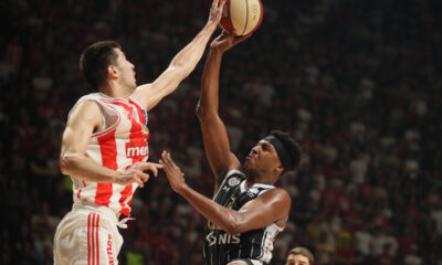 kosarkas Partizana na utakmici finala plejofa ABA lige protiv Crvene zvezde u hali Aleksandar Nikolic, Beograd 13.05.2024. godine Foto: Ivica Veselinov / MN PRESS KOSARKA, BASKETBALL, ABA LIGA, ABA LEAGUE, CRVENA ZVEZDA, KK PARTIZAN