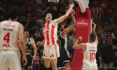 kosarkas Partizana na utakmici finala plejofa ABA lige protiv Crvene zvezde u hali Aleksandar Nikolic, Beograd 13.05.2024. godine Foto: Ivica Veselinov / MN PRESS KOSARKA, BASKETBALL, ABA LIGA, ABA LEAGUE, CRVENA ZVEZDA, KK PARTIZAN