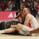 kosarkas Crvene Zvezde na utakmici finala plejofa ABA lige protiv Partizana hali Aleksandar Nikolic, Beograd 13.05.2024. godine Foto: Ivica Veselinov / MN PRESS KOSARKA, BASKETBALL, ABA LIGA, ABA LEAGUE, CRVENA ZVEZDA, KK PARTIZAN