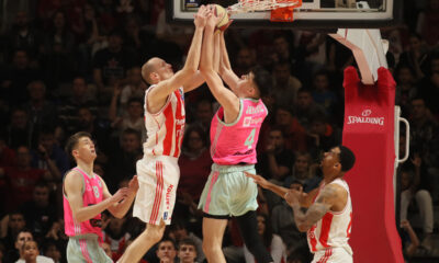kosarkas Crvene Zvezde na utakmici polufinala plejofa ABA lige protiv Mege hali Aleksandar Nikolic, Beograd 03.05.2024. godine Foto: Ivica Veselinov / MN PRESS KOSARKA, BASKETBALL, ABA LIGA, ABA LEAGUE, CRVENA ZVEZDA, MEGA MIS