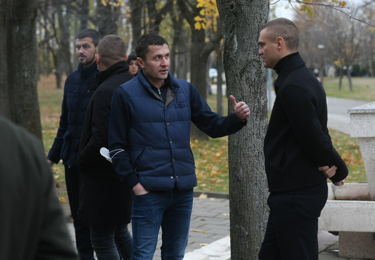 Sahrana STANKO NIKOLIC LALA na Bezanijskom groblju. SASA ILIC, NEMANJA VIDIC Beograd, 20.11.2021. foto: MN Press / ns Fudbal, Srbija