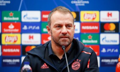 HANS DIETER FLICK Hans Diter Flik trener fudbalera Bajerna Minhen na press konferenciji pred utakmicu UEFA Lige Sampiona protiv Crvene Zvezde na stadionu Rajko Mitiic, Beograd 25.11.2019. godine Foto: MN PRESS Fudbal, Liga Sampiona, Bajern, Crvena Zvezda