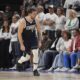 Dallas Mavericks guard Luka Doncic (77) celebrates a score against the Minnesota Timberwolves during the second half in Game 1 of the NBA basketball Western Conference finals, Wednesday, May 22, 2024, in Minneapolis. (AP Photo/Abbie Parr)